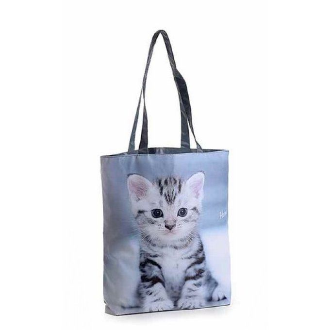 Sac cabas toile photo chat