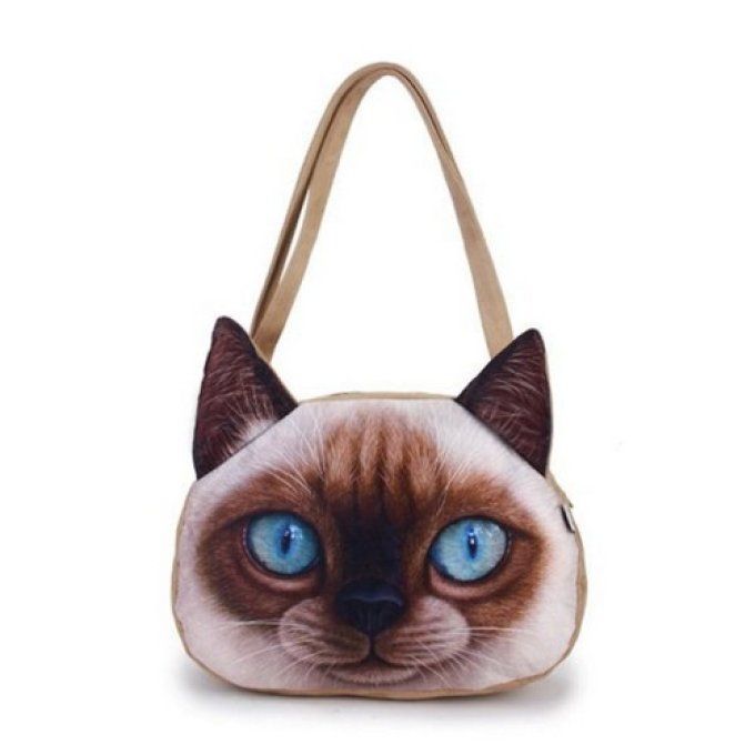 Sac à main tête de chat