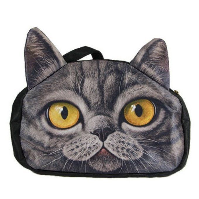 Sac à main tête de chat