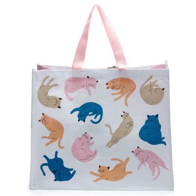 Sac de Courses en Plastique Recyclé RPET Cat's Life - Chat