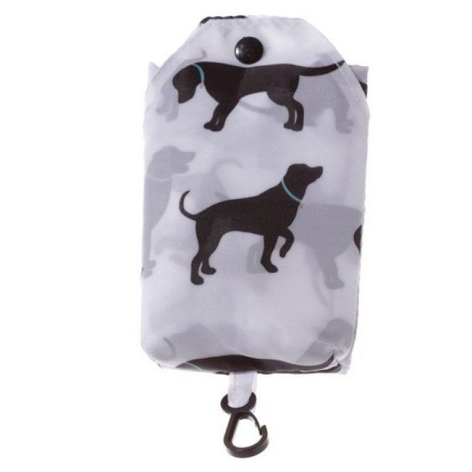 Sac Shopping Pliable - Silhouettes de chiens noirs I love my cat.