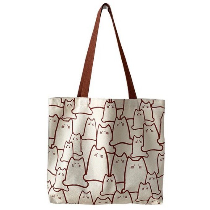 Sac en toile graphique de chats .