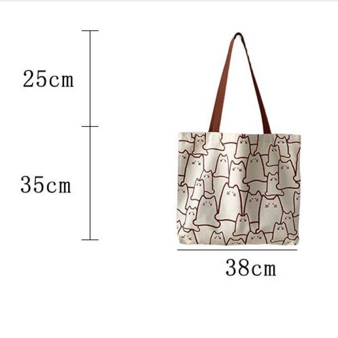 Sac en toile graphique de chats .