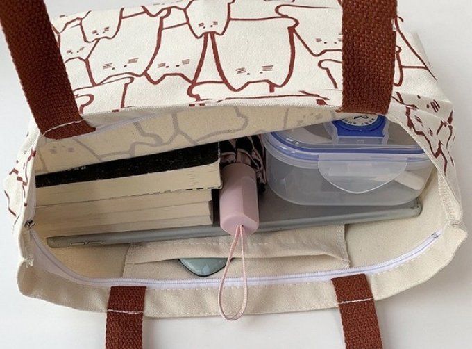Sac en toile graphique de chats .