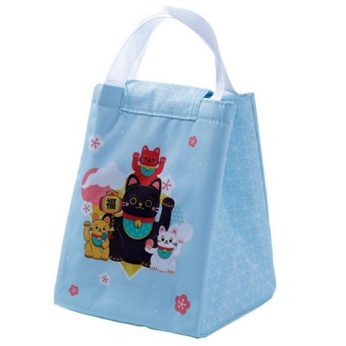 Sac Repas Isotherme Pliable Maneki Neko - Chat Porte-bonheur 