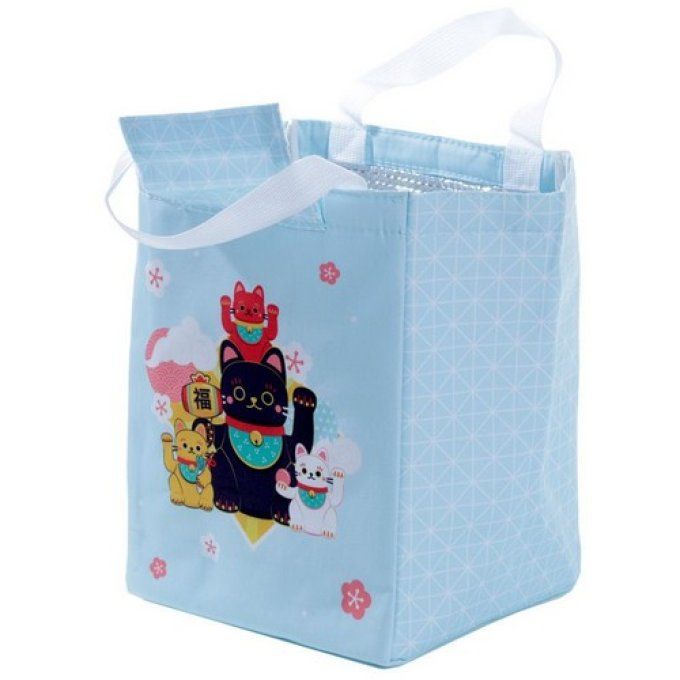 Sac Repas Isotherme Pliable Maneki Neko - Chat Porte-bonheur 