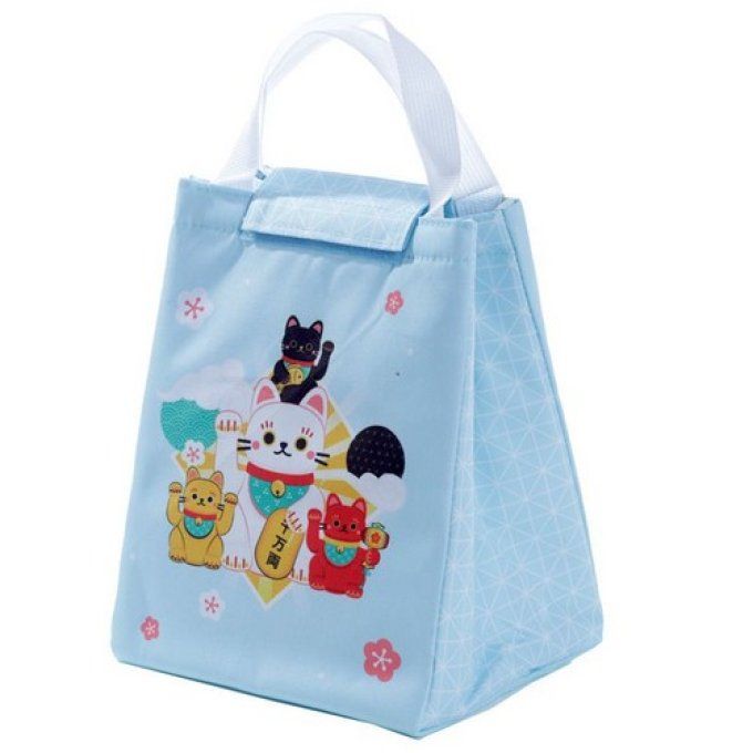 Sac Repas Isotherme Pliable Maneki Neko - Chat Porte-bonheur 