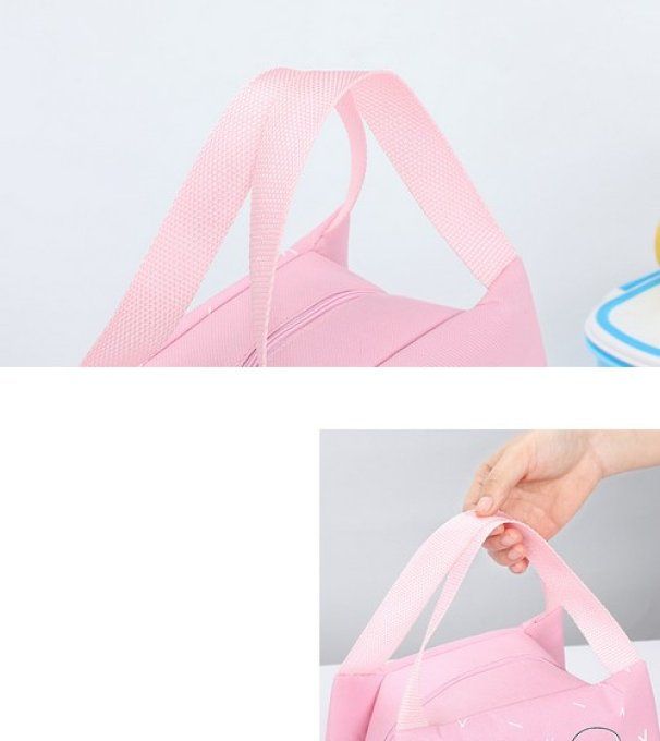 Sac isotherme toile dessin de chat