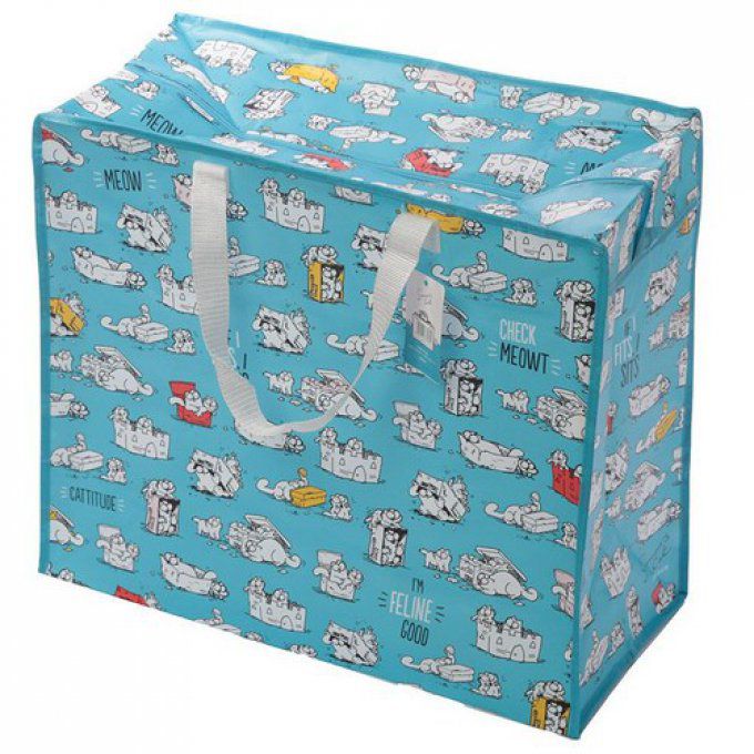 Sac à linge et rangement chat bleu simon's cat