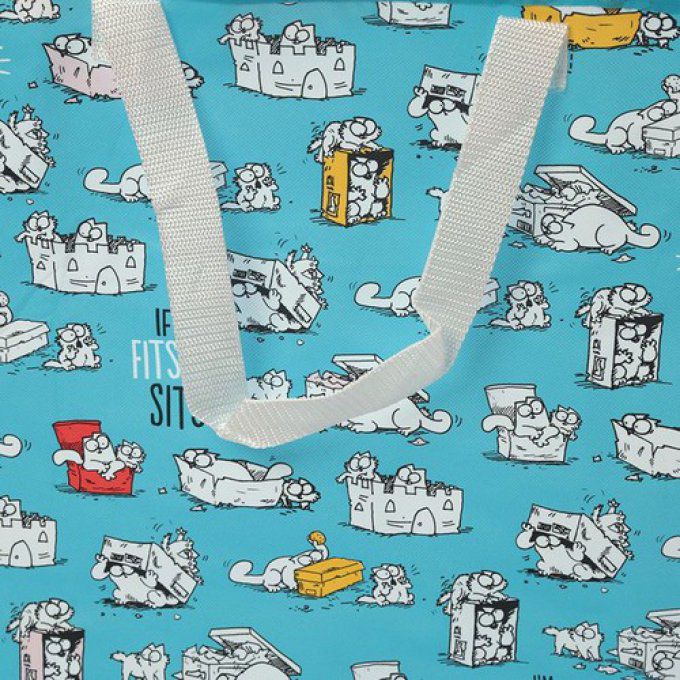 Sac à linge et rangement chat bleu simon's cat