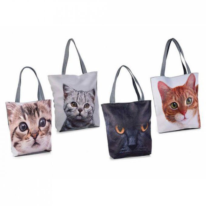 Grand sac cabas photos de chat