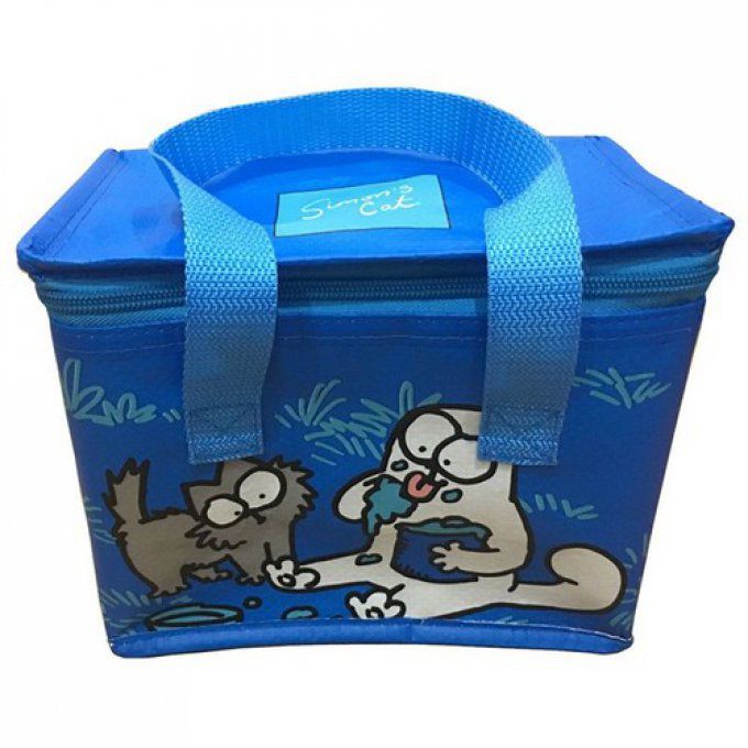 sac chat isotherme à pique-nique bleu simon's cat