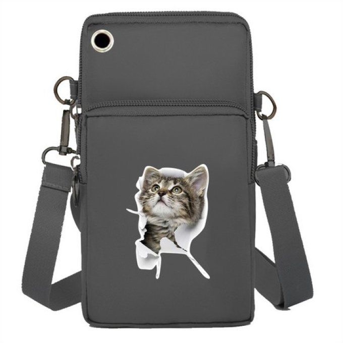 Petit sac gris chat
