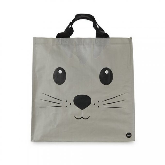 Balvi Sac pour les courses chat Kitty Couleur gris .