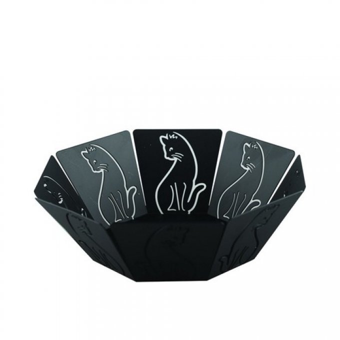 Corbeille à fruits chats noirs aulica