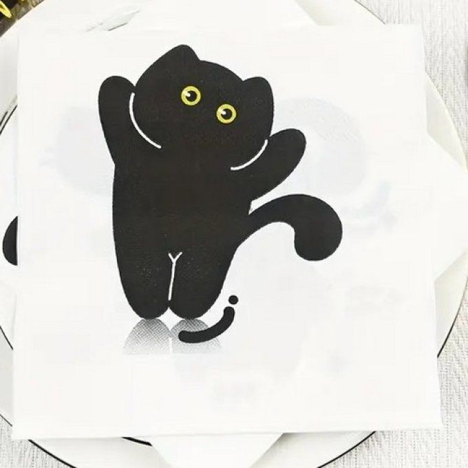 Paquet de serviettes papier chats 