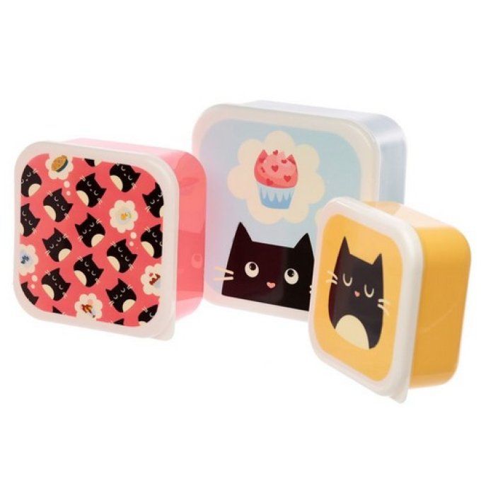 Set de 3 Boites Repas M/L/XL Feline Fine - Chat