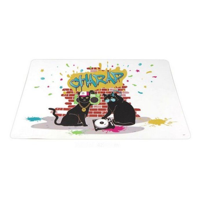 Set de table lavable chats noirs rockers .
