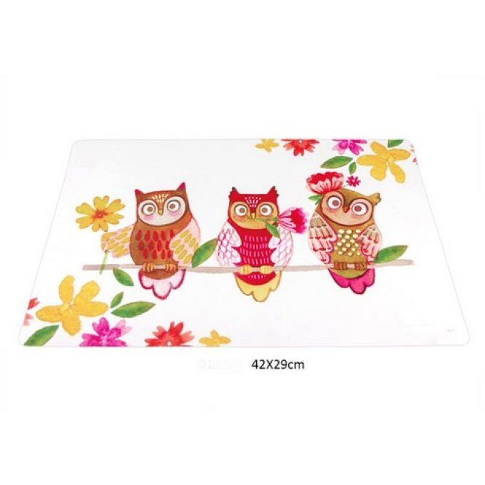 Set de table les chouettes d'automne.