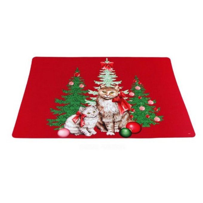 Set de table chats chapin de noel.