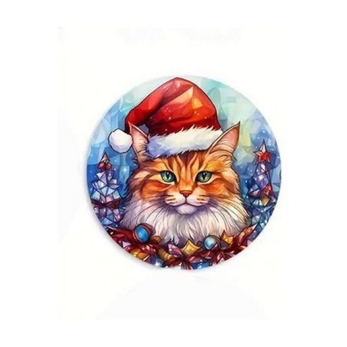 Sous-verre chats de noel en bois.