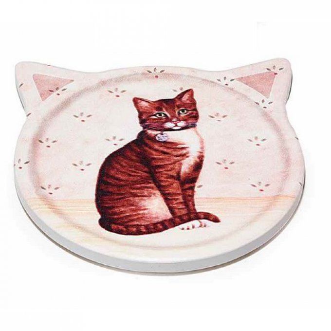 Sous-verre chat en céramique
