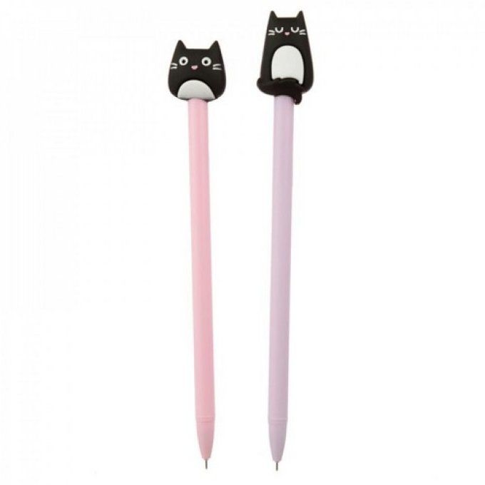 Stylo rose ou mauve chat meow