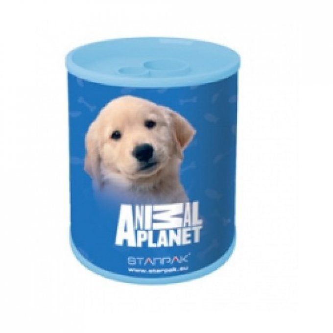 taille crayon bleu chien et os