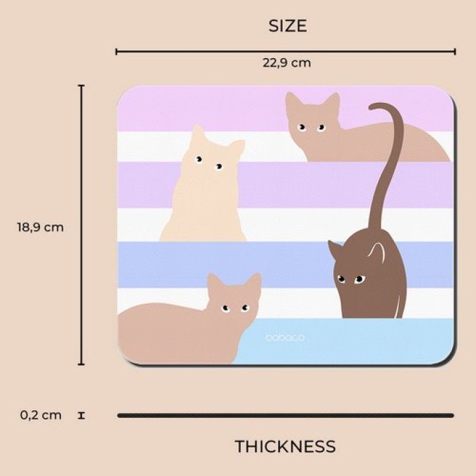 Tapis de souris famille de chats - Toutenchat