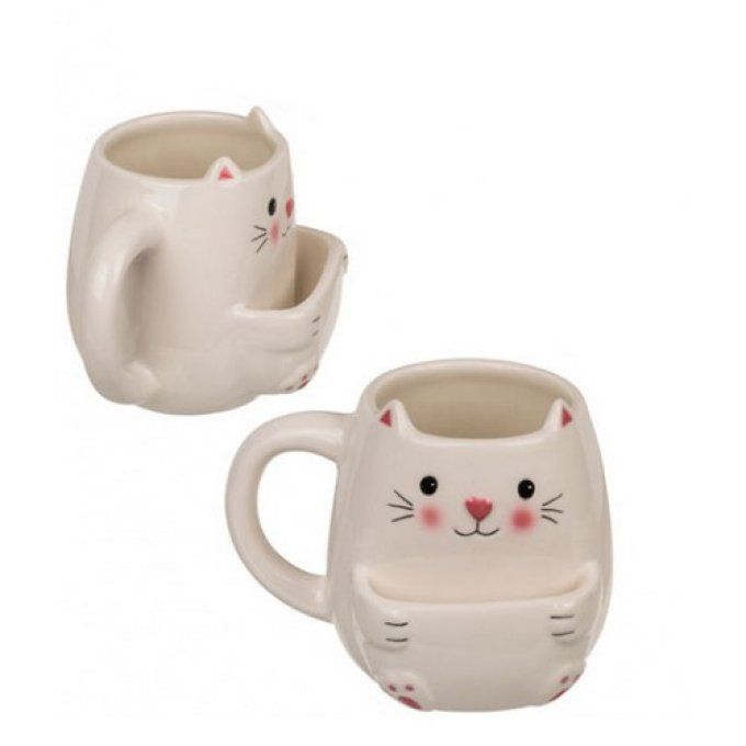 Tasse chat et sa poche gâteau 