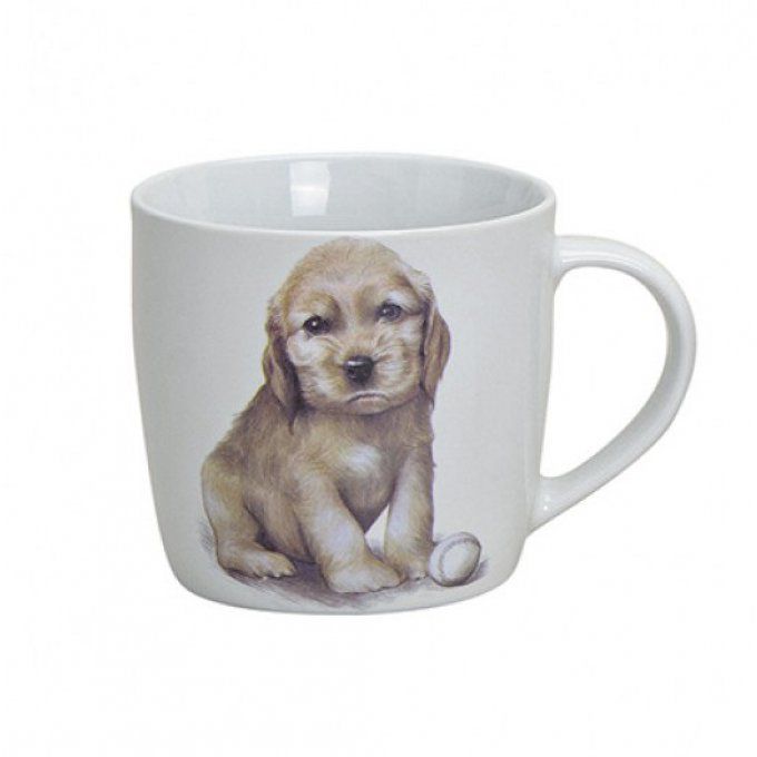 tasse chiot en porcelaine 