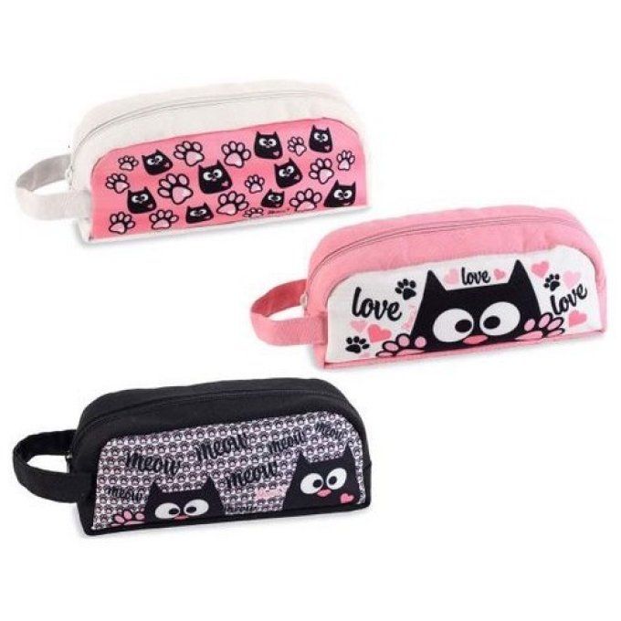 Trousse chat fun , 3 modèles au choix.