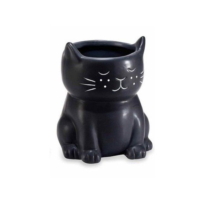 Vase chat noir ou blanc céramique