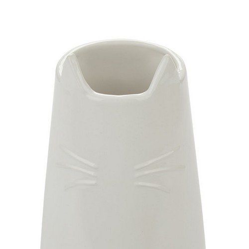 Pot multi-usages ou vase chat en céramique blanc ou gris