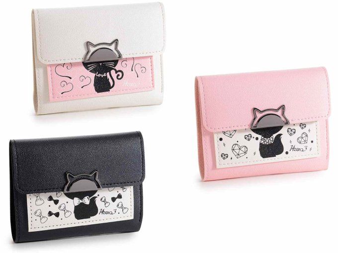 Portefeuille chat "Pretty Cat" en simili-cuir