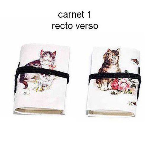 Carnet de poche différents motif chat 1 à 5